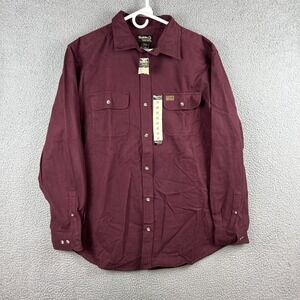 NWD - Gander Mountain Guide Series Chamois Shirt Mens Large Tall LT Burgundy